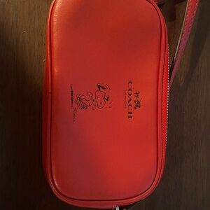 Coach Vibrant Red Leather Shoulder Bag